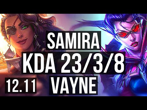 SAMIRA & Alistar vs VAYNE & Nautilus (ADC) | Quadra, 23/3/8, 1200+ games | NA Diamond | 12.11