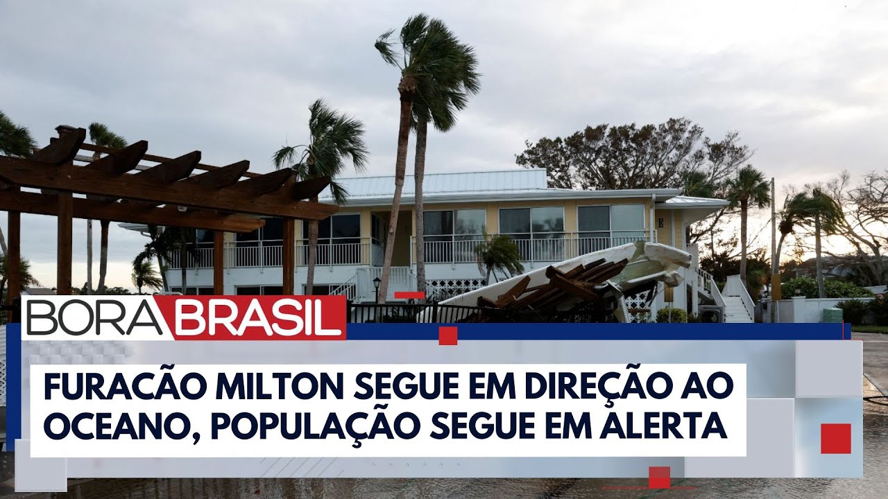 Mapa mostra avanço do Furacão Milton pelos EUA