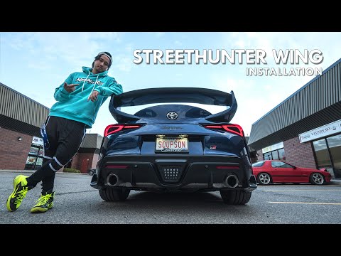 Installing the STREETHUNTER Wing!!! + Lowering the Supra on HKS Adjustable Springs