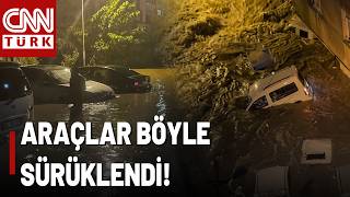 İstanbul'da Kıyamet Filmlerini Aratmayan Görüntüler: Sarıyer'de Araçlar Böyle Sü