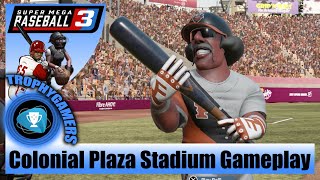 Super Mega Baseball 3 Colonial Plaza Stadium Day Time Gameplay Freebooters vs Moose PS4 Pro