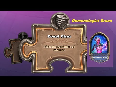 [Hearthstone] Puzzle Lab - Board Clear 3. boss Demonologist Draan