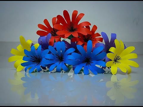 Easy Paper Flower Making / How to make a paper flower / #paperflower #diy #papercraft