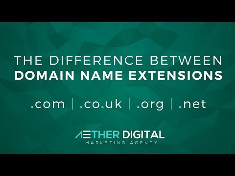 The Difference Between Domain Name Extensions .com | .co.uk | .org | .net