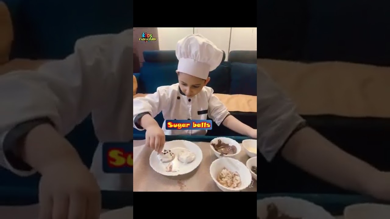 Learn How to make Ice-cream Biscuit Cake with kid chef #shorts