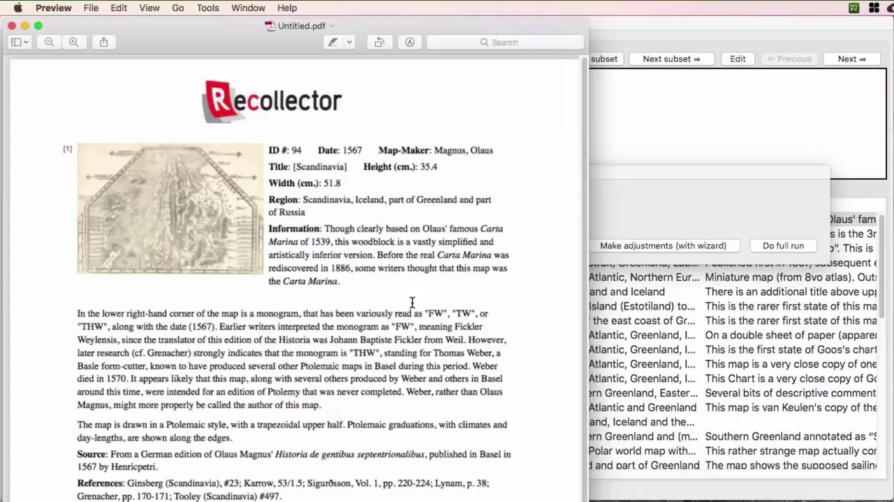 Generating printed reports