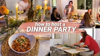 HOST A DINNER PARTY with me! | Decor, Table Setting, Planning & Hosting Tips! 2022