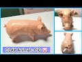 Clay Animals Sculpting Pig From Polymer Clay Clay Modeling Clay Crafts