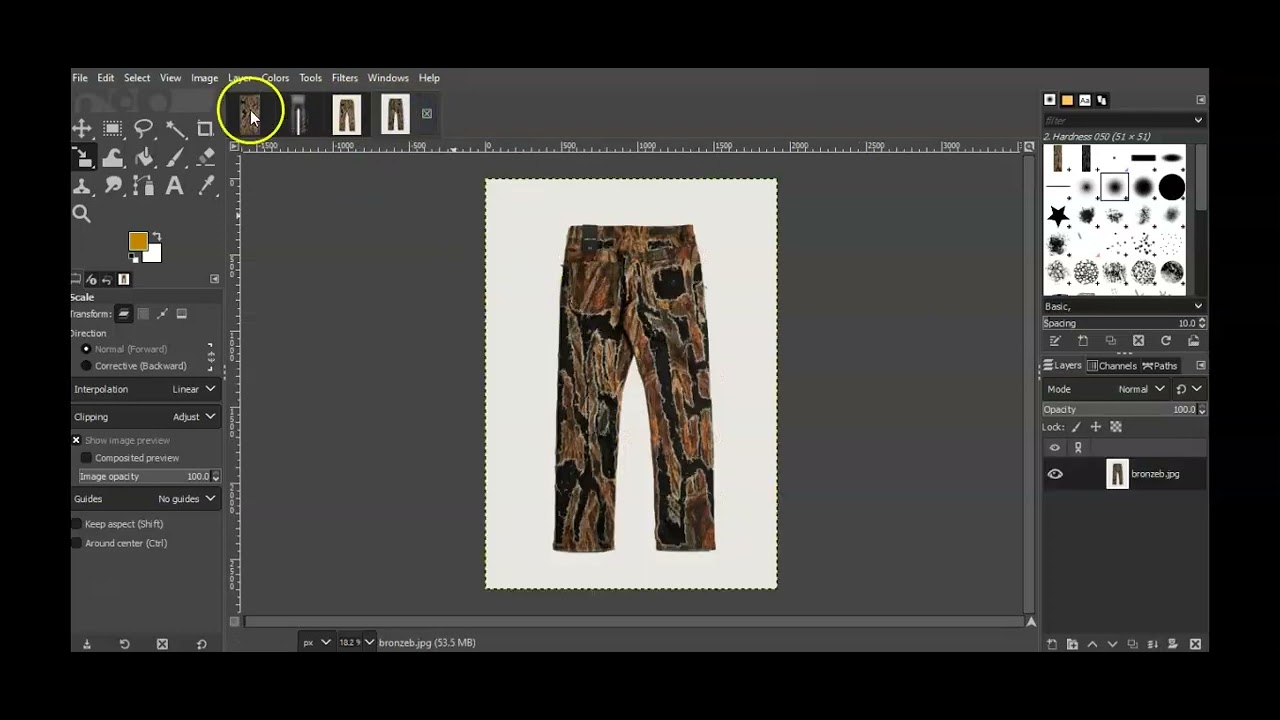 TURNING PANTS INTO SHORTS ON IMVU USING GIMP