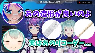 [日本語切り抜き]過去に使ったグッズの感想を語るメロディと、リコーダーの件での秘密を暴露するフィナーナ竜宮[NIJISANJI EN】【VSHOJO】