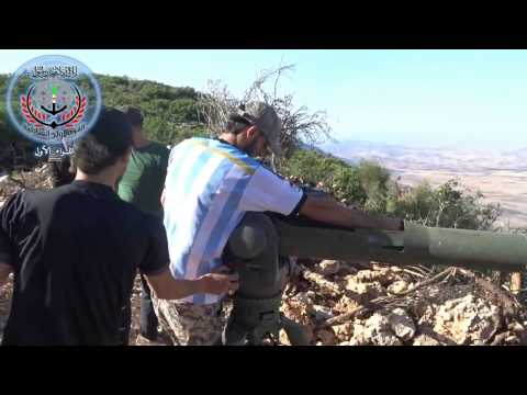 استهداف سيارة لقوات النظام بصاروخ تاو من قبل الفرقة الأولى الساحلية في البركة في محافظة حماة