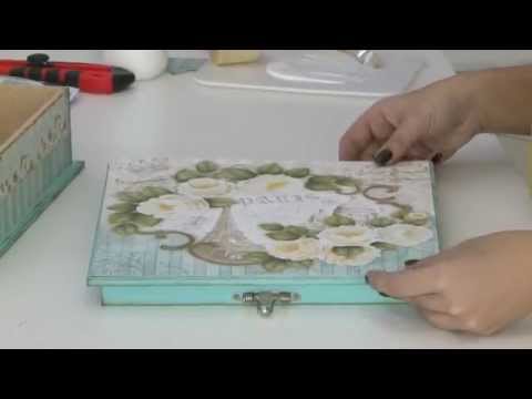 Mulher.com 28/10/2014 Marisa Magalhães - Caixa romântica de scrap Parte 1/2