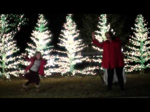 Judy Pancoast performing at the Holdman Christmas House