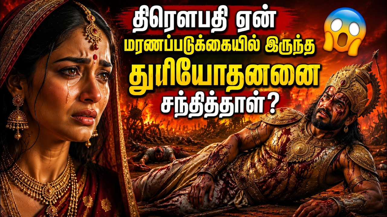 மரணப் படுக்கையில் இருந்த துரியோதனனைச் சந்திக்கத் த