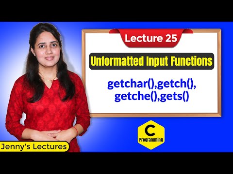 C_25 Unformatted Input Functions in C | C Programming Tutorials