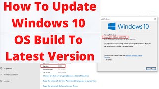 HOW TO UPDATE WINDOWS 10 OS BUILD TO LATEST VERSION