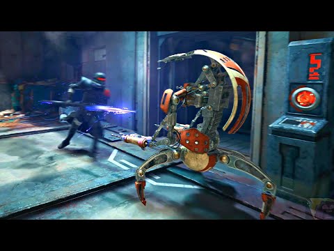 All Separatists Battle Droid vs Electrostaff Purge Trooper - STAR WARS JEDI SURVIVOR