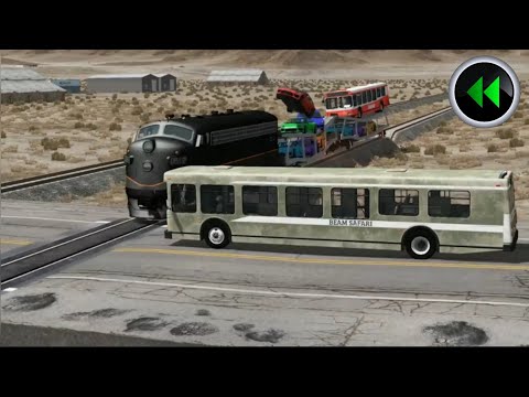 Reverse Train Accidents - BeamNG Drive - train accidents beamng drive