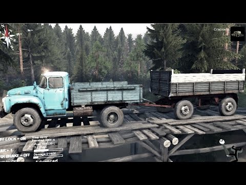SPINTIRES 2014 - The Hill Map - ZIL 130 + Full Trailer