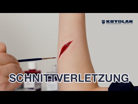 Realistische Unfall- und Notfalldarstellung (RUND) Schnittwunde | Kryolan Tutorial