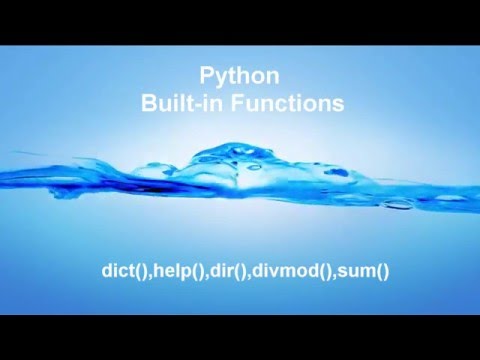 Python Built In Functions Dictdirhelpdivmodsum