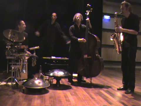 Dancer  Kees-jan Soethoudt&Funky Trio  David Samson Cajon, Mischa Double Bass & Henri Saxophone