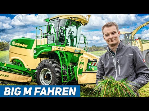 Ich fahre einen KRONE BiG M und einen BiG X: Erstes Mal hinter dem Steuer eines Selbstfahrmähers!