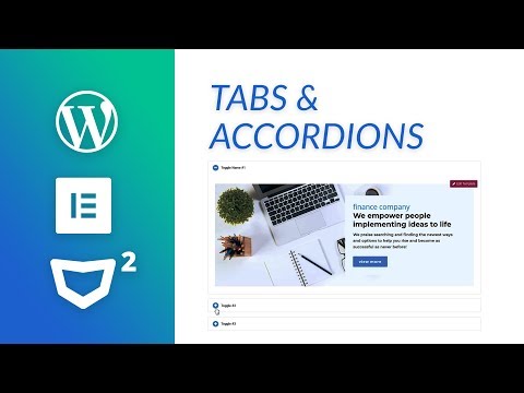 Tabs and Accordions on WordPress with Elementor Elementor Tutorial