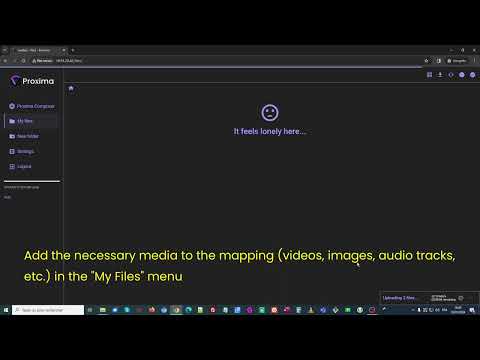 Proxima Media server First Start