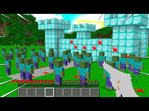 1000$ %100 GÜVENLİ KALE VS ZOMBİ KIYAMETİ - Minecraft