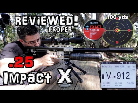 FX Impact X .25 Air Rifle - 50 & 100 Yard Accuracy TEST + FULL REVIEW - Regulated PCP Airgun