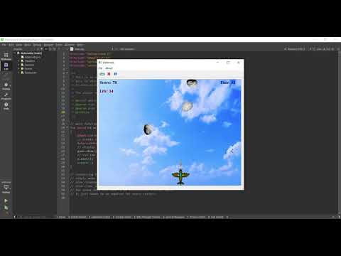 2D C++ Qt Game: Asteroids - Demo