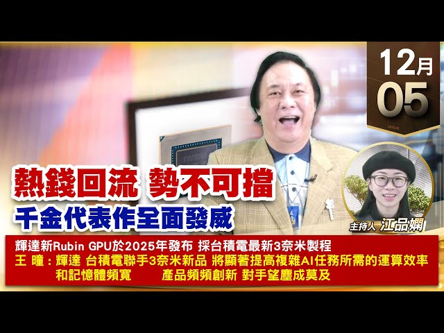 【財經至尊】王曈 1205《【熱錢回流 勢不可擋】》世芯ky⊕虎門科技⊕，旺矽 川湖 振樺電 漢唐創歷高，緯穎 凱美創新高｜【波段獲利王、實戰驗證真功夫第一名】加入line@ king5588
