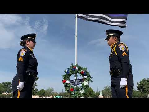 Odessa, Texas Police Memorial 2020 Presentation of the wreaths