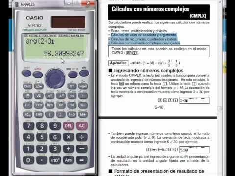 pulmón bolso aplausos Números complejos en la calculadora Casio 991 ES | MÁS MATES .net