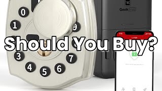 Review Smart Door Lock, Geek 4-in-1 IP65 Waterproof Anti-Fog Keyless Entry Deadbolt Door Locks