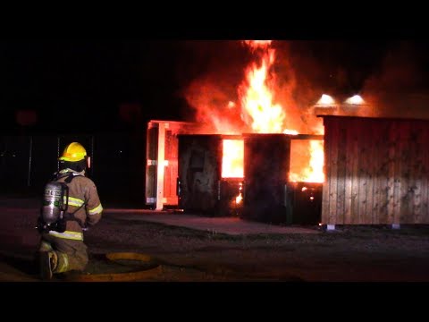 Firefighters Battle 2 Overnight Dumpster Fires