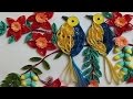 Paper Quilling : Beautiful birds sitting on tree | 3D Birds