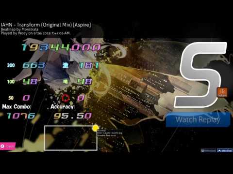 osu! | Woey | IAHN - Transform (Original Mix) [Aspire] +HD 95.50% FC 225pp #1
