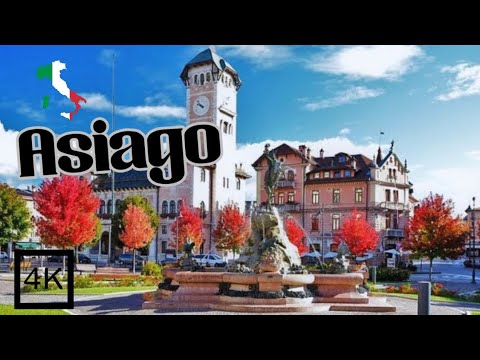 Asiago, Italy -  die kleinste und hellste Stadt  Italiens - 4K