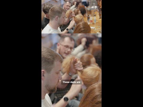 Teaching dads how to braid hair over beer