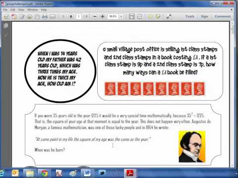 TES Maths ROTW 6 - Group Challenge Puzzle Sheets