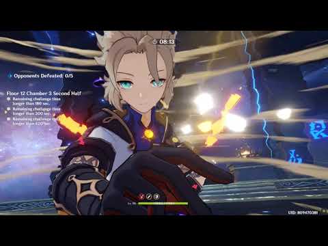 2.3 Spiral Abyss Floor 12 - 1x run 36 stars Mono Geo - Mono Anemo team . Genshin Impact