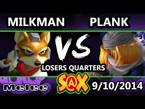 S@X - MilkMan (Fox) Vs. Plank (Sheik) SSBM Losers Quarters - Melee
