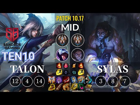 SB Ten10 Talon vs Sylas Mid - KR Patch 10.17