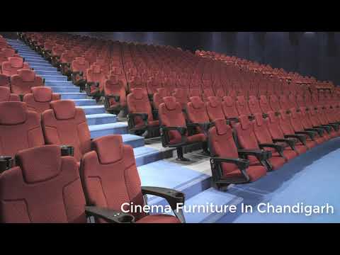 Orange Stuffed Auditorium Chair