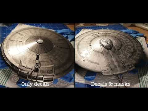 Aztec paneling work over decals - Star Trek Capt. Pike Enterprise