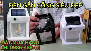 Bộ 2 Đèn Trang Trí Năng Lượng Mặt Trời Gắn Cột Cổng, Tường Rào Siêu Đẹp