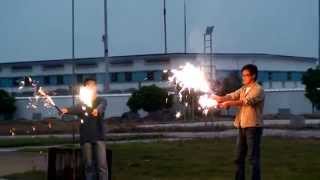 preview picture of video 'Testing The Epic Fireworks Indoor Ice Fountains China 2014'