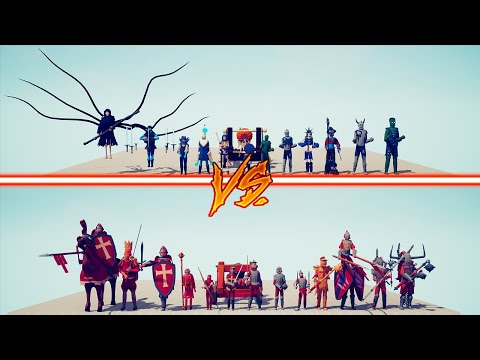MEGA MEDIEVAL TEAM vs MEGA SPOOKY TEAM - Totally Accurate Battle Simulator | TABS